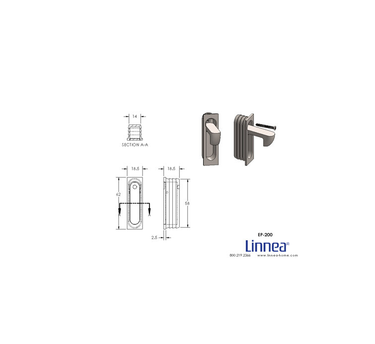 Linnea Pocket Door Hardware Edge Pull & Reviews Perigold